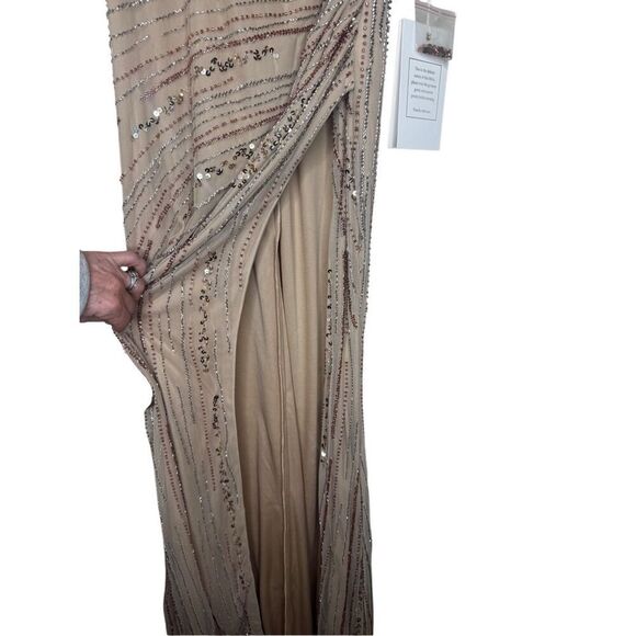 NWT Mac Duggal 10932 Surplice Front High Slit Dress Size 4 ✨ - Picture 15 of 16